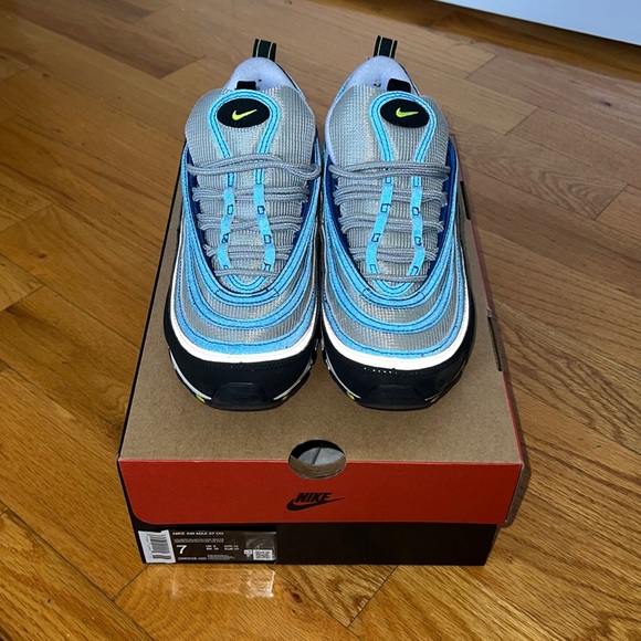 Nike Air Max 97 OG Blue/Yellow Men’s SZ 7 - Picture 1 of 5